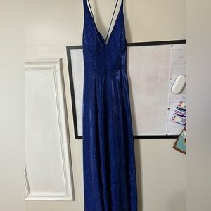 Royal blue sparkly prom dress